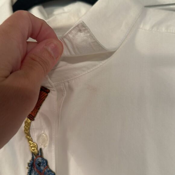 Vintage Full Gallop by Deborah Murray Horse Equestrian Button down - Picture 5 of 6